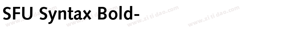 SFU Syntax Bold字体转换